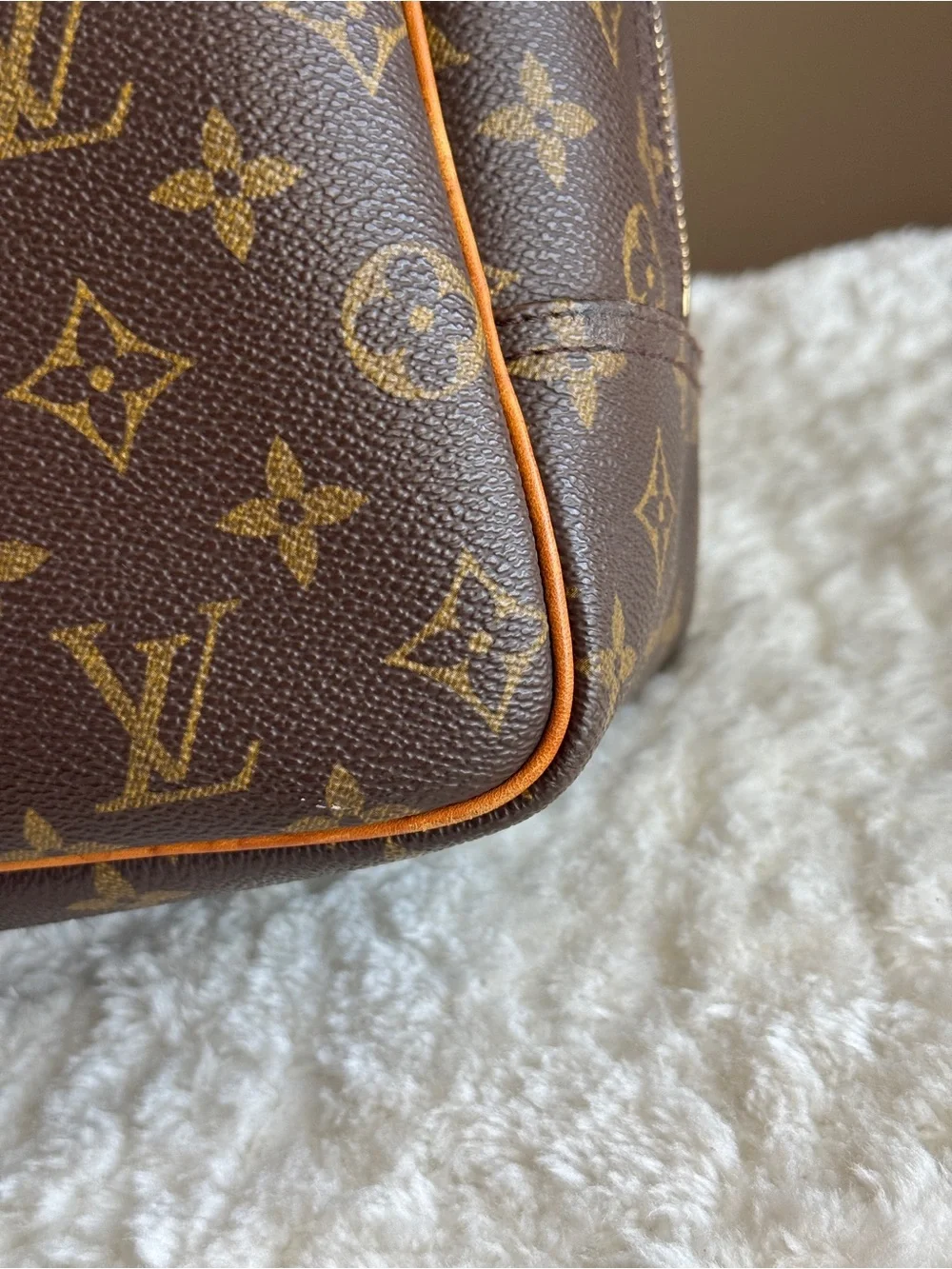 Louis Vuitton Monogram Deauville  Canvas Brown & Tan Top-Handle